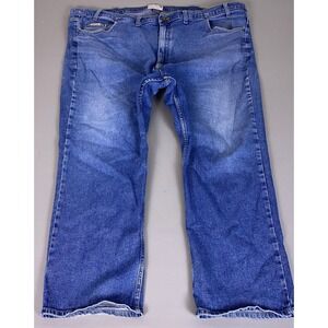 Grand River Jeans Men's Size 56x30 Blue Straight Leg Stretch Denim‎ Medium Wash